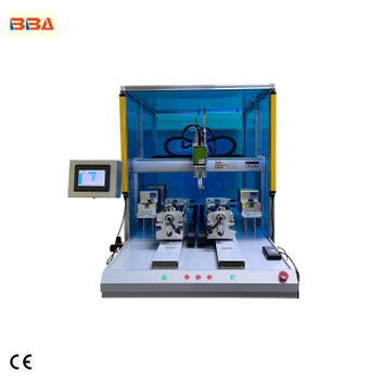 Đạp xe tốc độ cao Hai máy siết vít tự động có bàn làm việc với bộ nạp trục vít thổi
