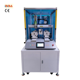 Máy bắt vít hai đầu (trước và sau) kiểu tủ; vật cố định tùy chỉnh với cơ chế lật để buộc chặt; phù hợp với sản phẩm nhựa; Nhà sản xuất Trung Quốc.