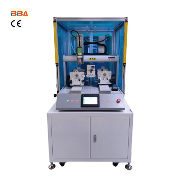 Máy bắt vít hai đầu (trước và sau) kiểu tủ; vật cố định tùy chỉnh với cơ chế lật để buộc chặt; phù hợp với sản phẩm nhựa; Nhà sản xuất Trung Quốc.